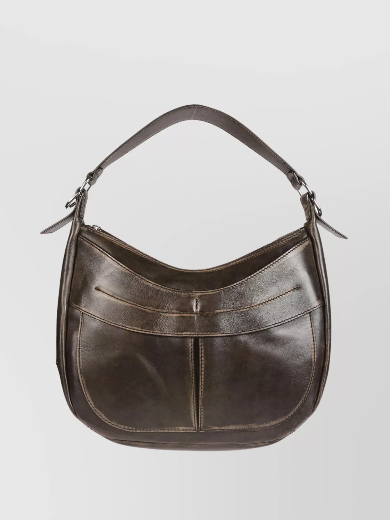 Shop Orciani Textured Finish Shoulder Bag With Adjustable Strap