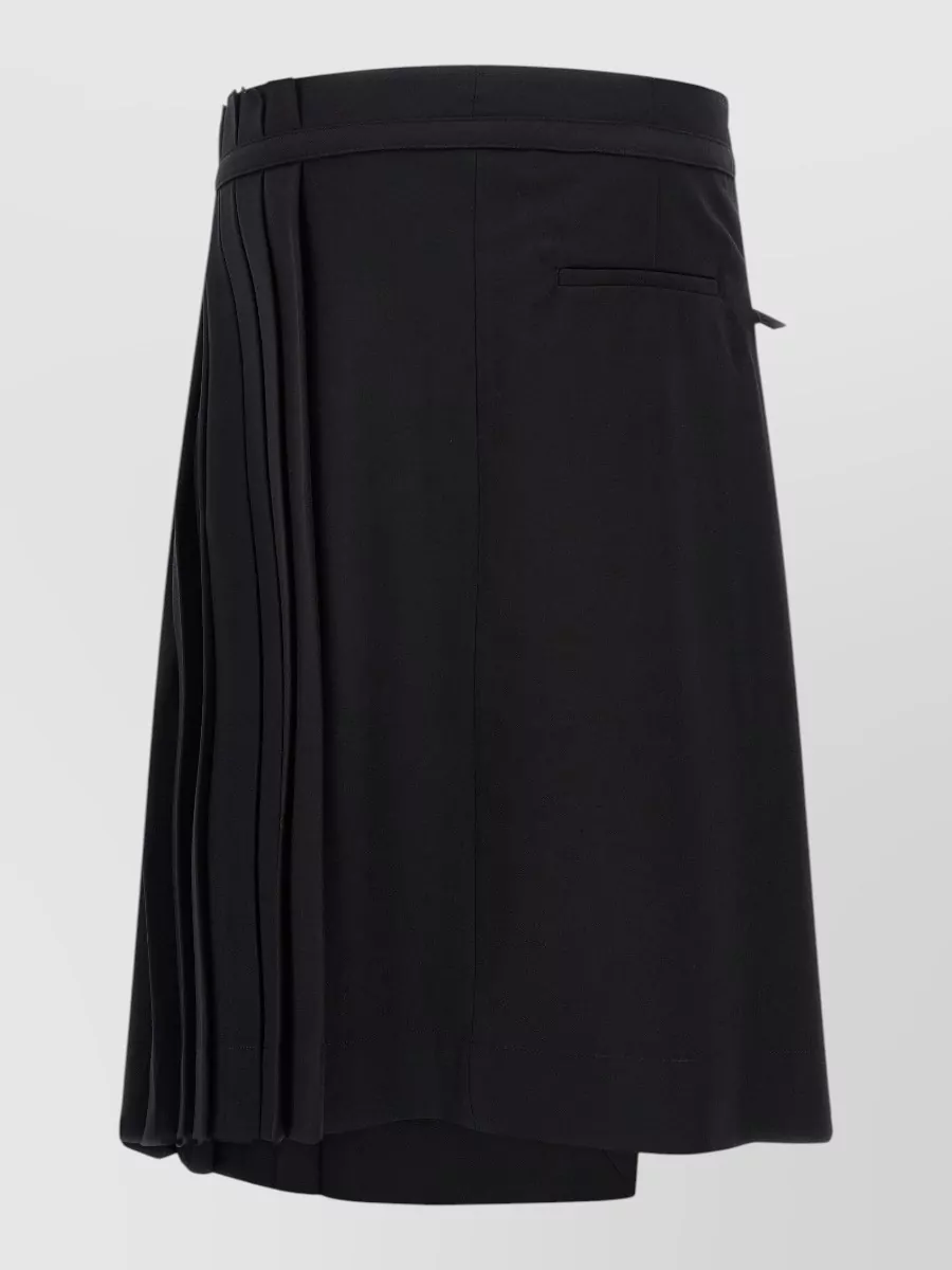 Dries Van Noten Wool Asymmetric Kilt