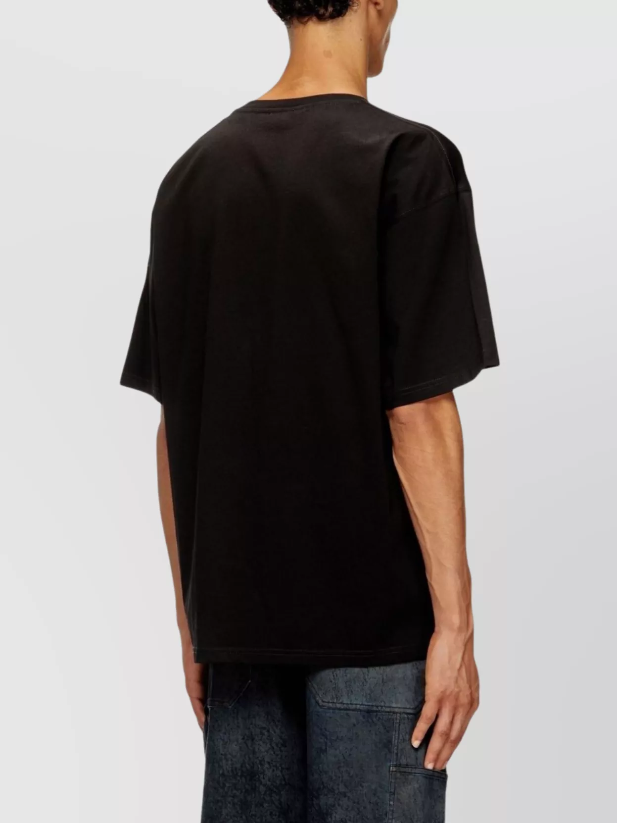 Diesel Crew Neck Graphic Print Relaxed Fit T-shirt In Multi