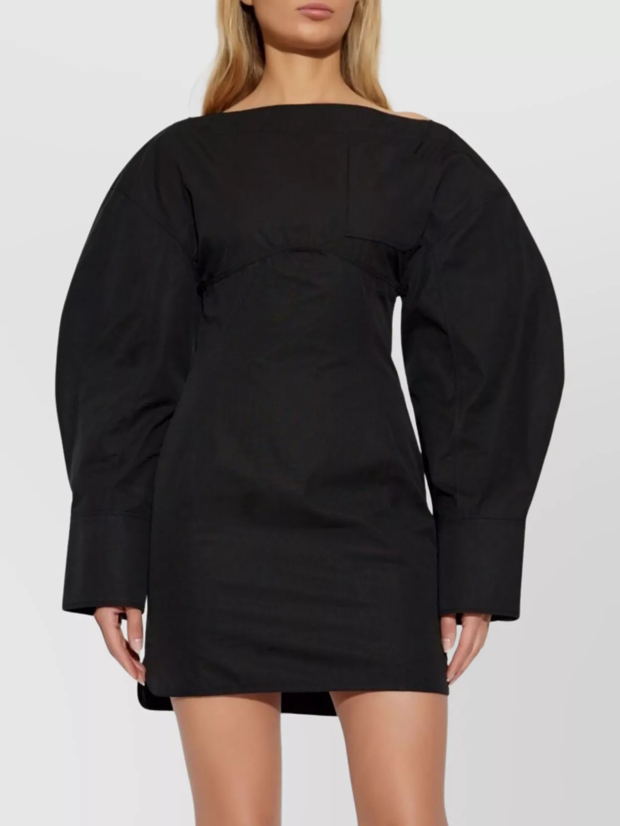 Shop Jacquemus Shirt Dress Featuring Adjustable Belt In Black
