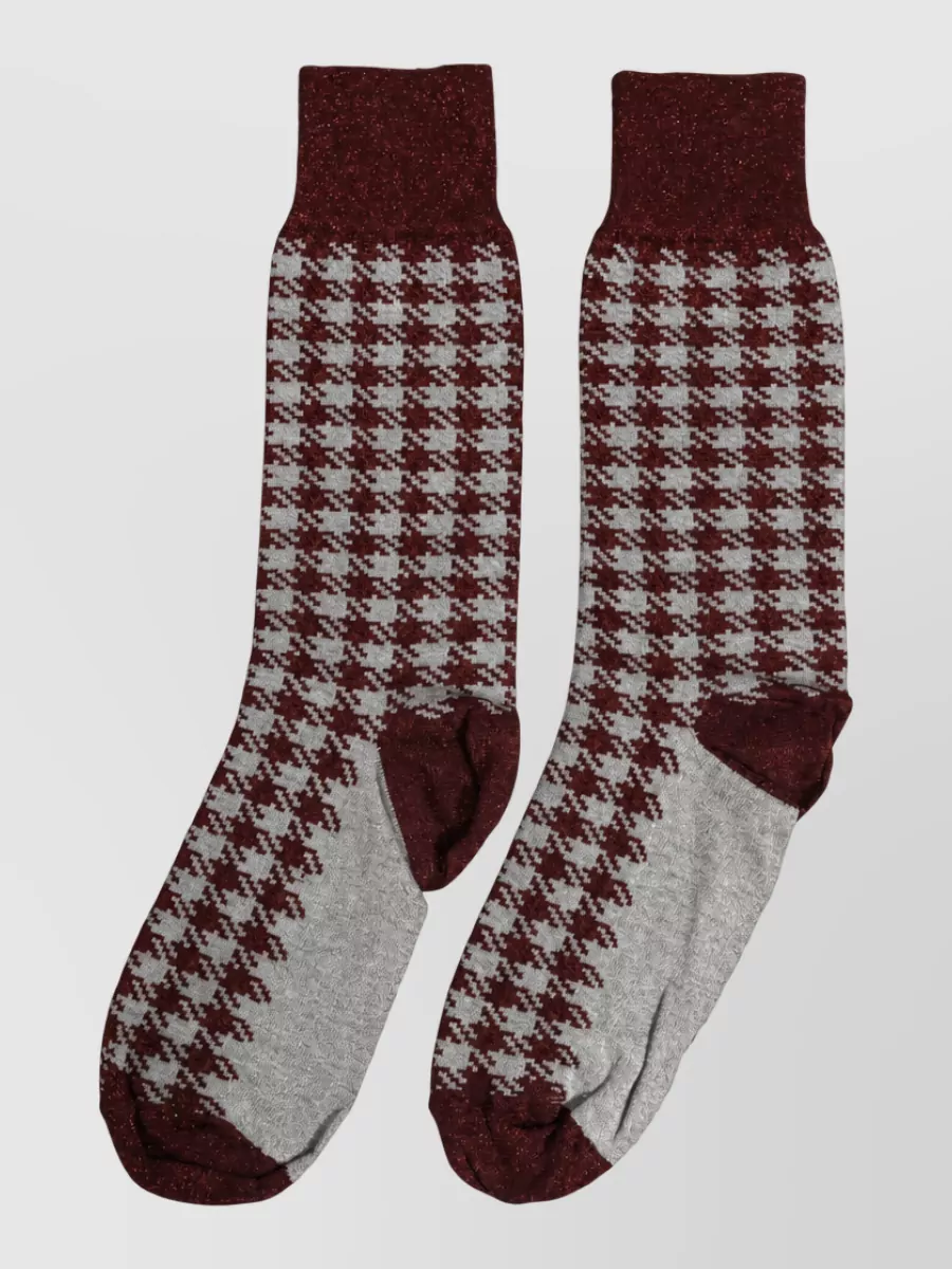 Dolce&Gabbana houndstooth mid calf socks