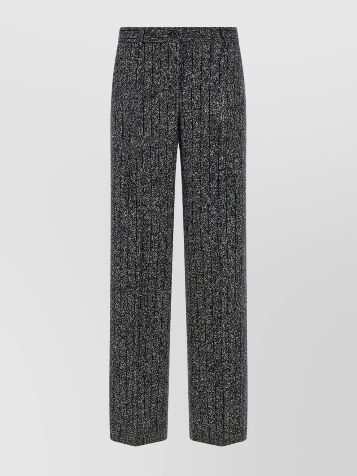 Dolce & Gabbana Wool Trousers With Textured Fabric And Pockets In Black
