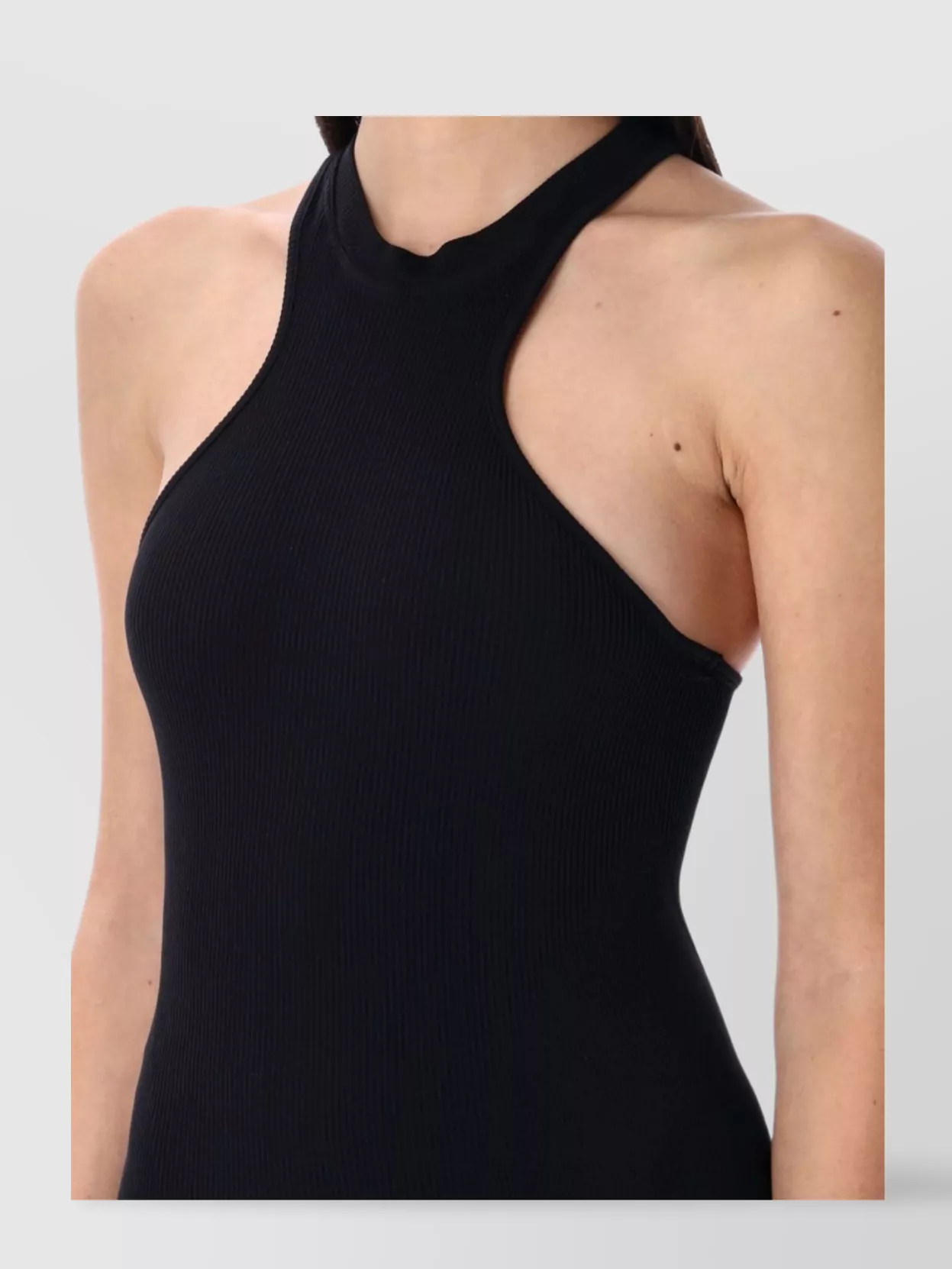 Andreädamo Ribbed Fitted Racerback Sleeveless Top