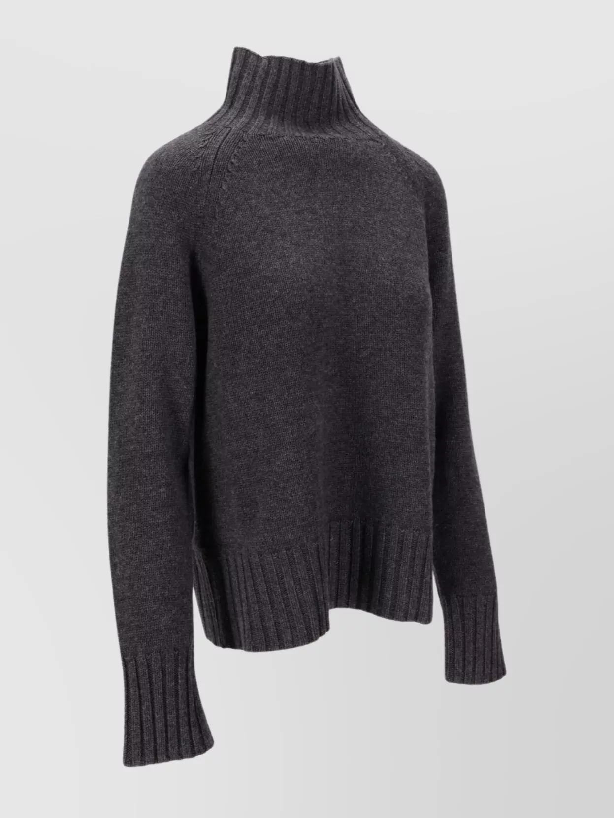 S Max Mara High Neck Long Sleeve Knit Top