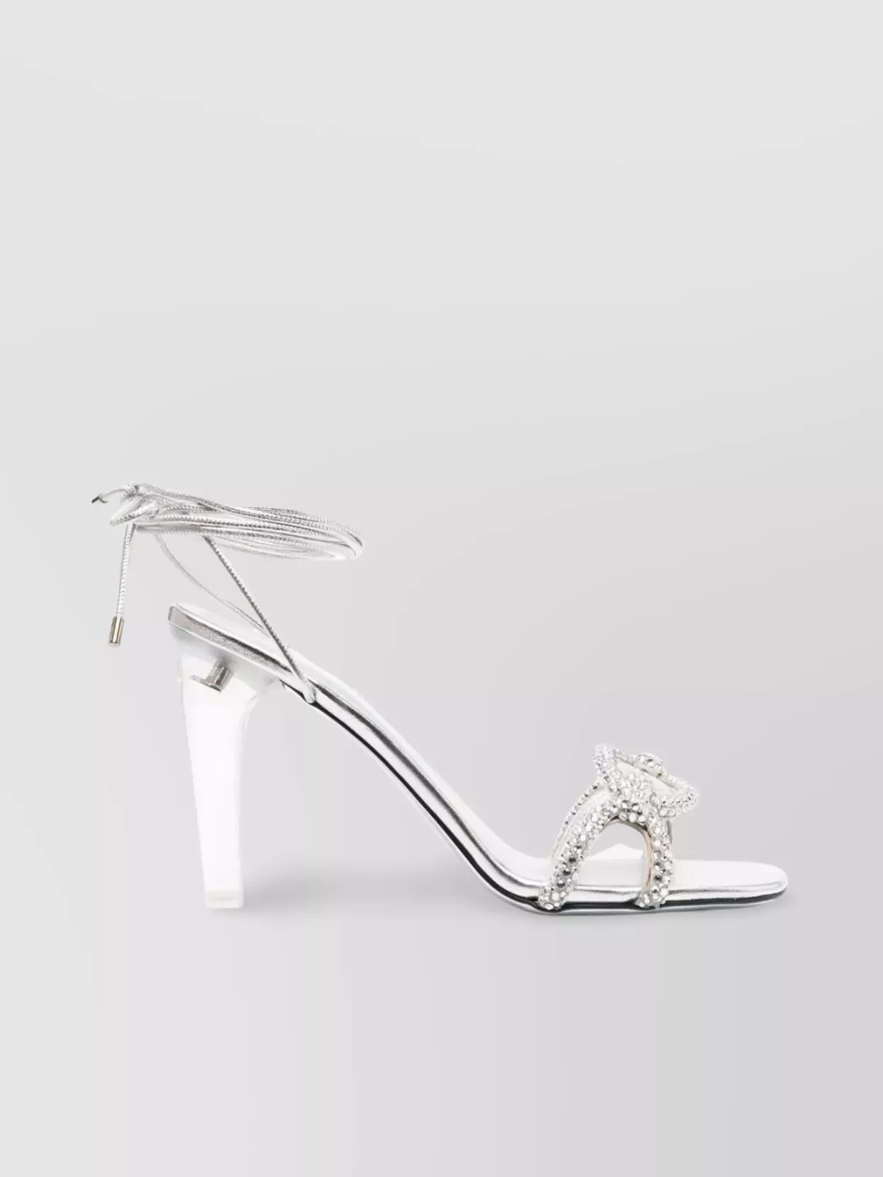 Valentino Garavani Crystal Clear Heel Sandals With Open Toe