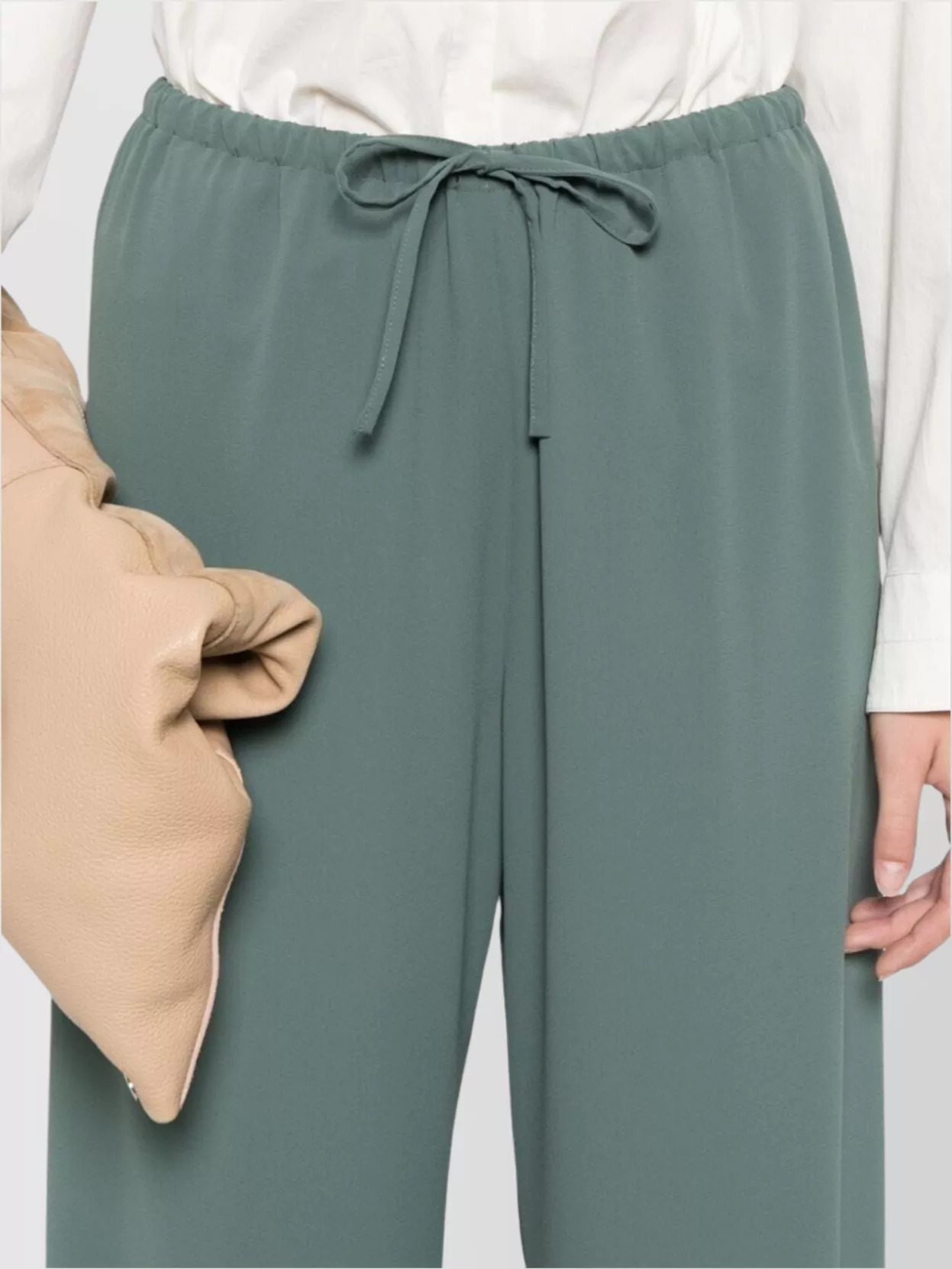 Dries Van Noten Wide Leg Relaxed Fit Trousers In Green
