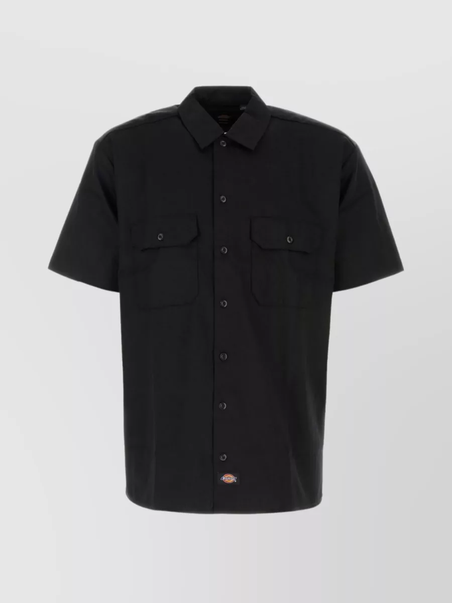 Shop Dickies Polyester Blend Shirt With Rear Yoke In Black