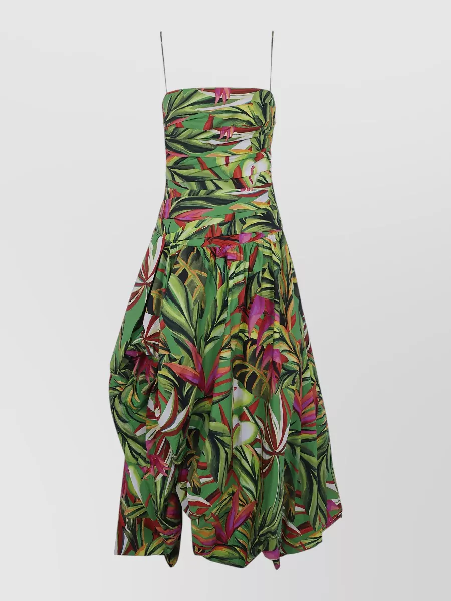 Farm Rio Cotton Printed Midi Dress
