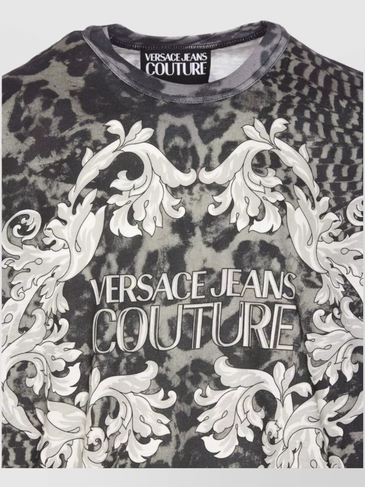Versace Jeans Couture Graphic Animal Print Crew Neck T-Shirt