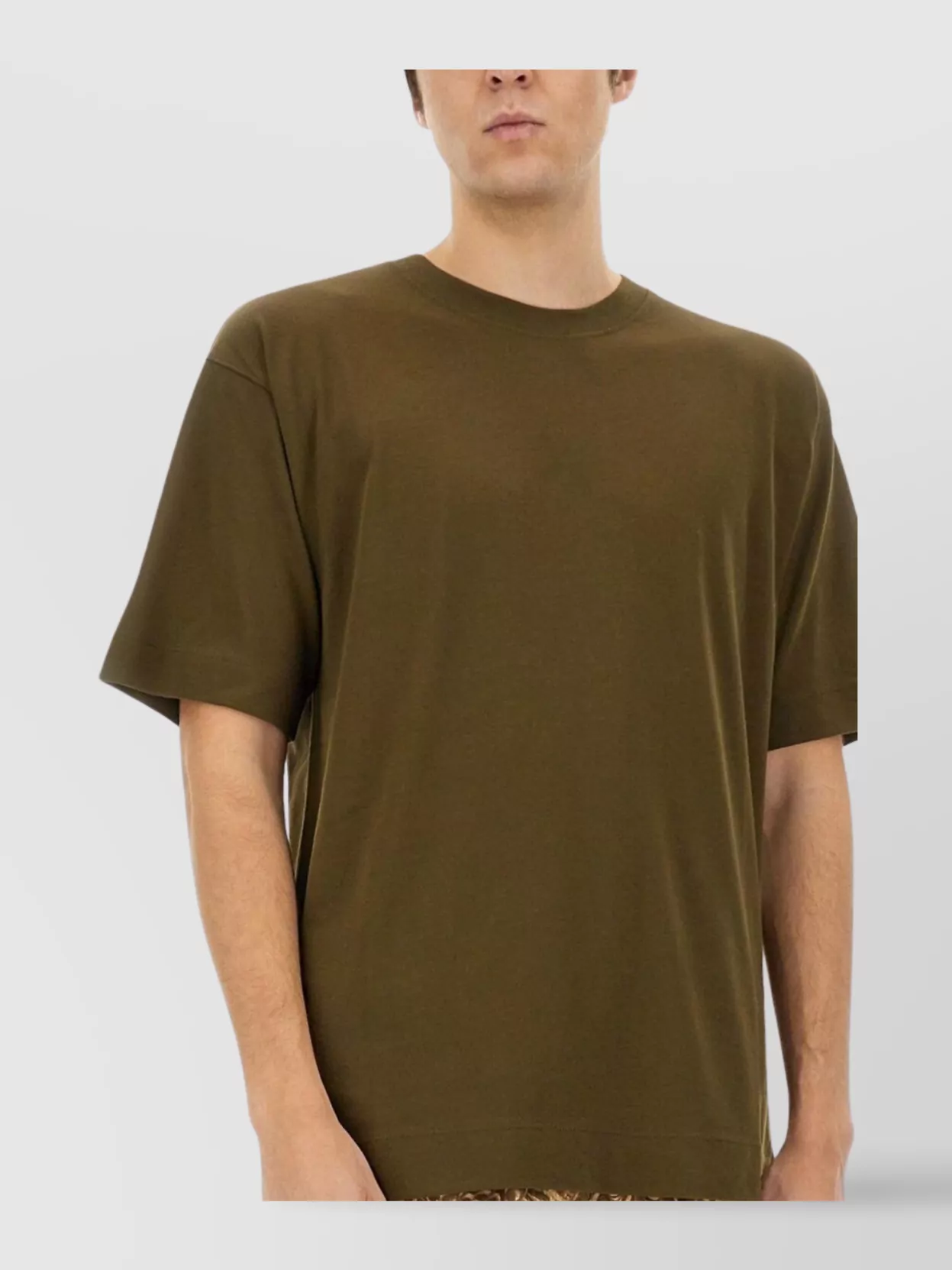 Dries Van Noten Round Neck Short Sleeve Cotton T-Shirt