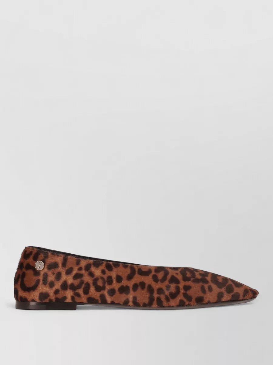 Saint Laurent Pony Hair Ballerina Shoes
