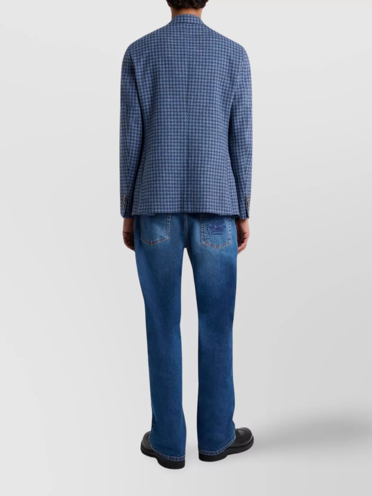 Etro Houndstooth Lapel Jacket Front Pockets