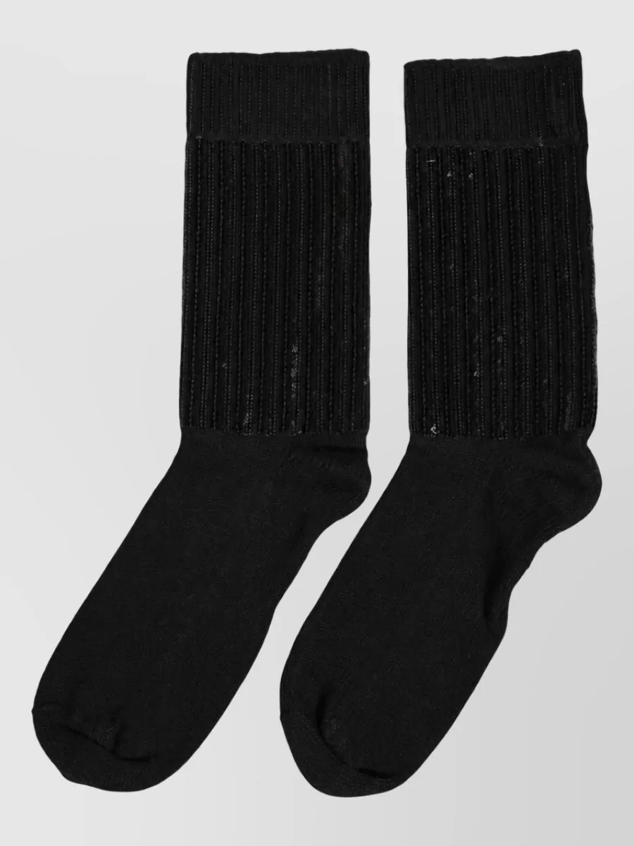Dolce&Gabbana Sequin Knit Mid Calf Socks