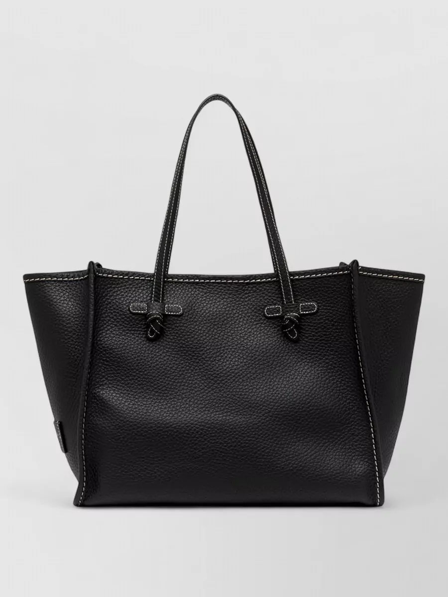 Gianni Chiarini Marcella Tote Bag Textured Contrast Stitching