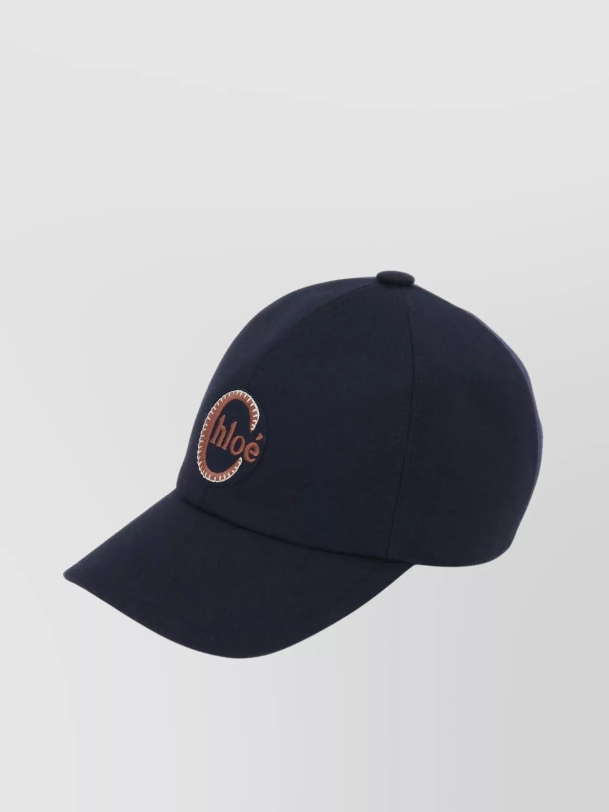 Shop Chloé Flex Fit Adjustable Strap Curved Brim Hat In Blue