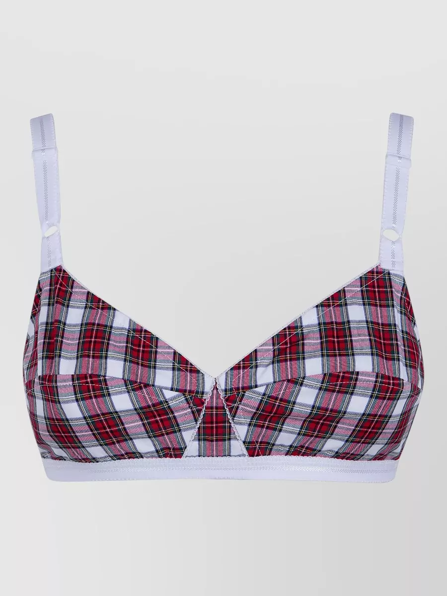 N°21 Cotton Bra Top Plaid Design Straps