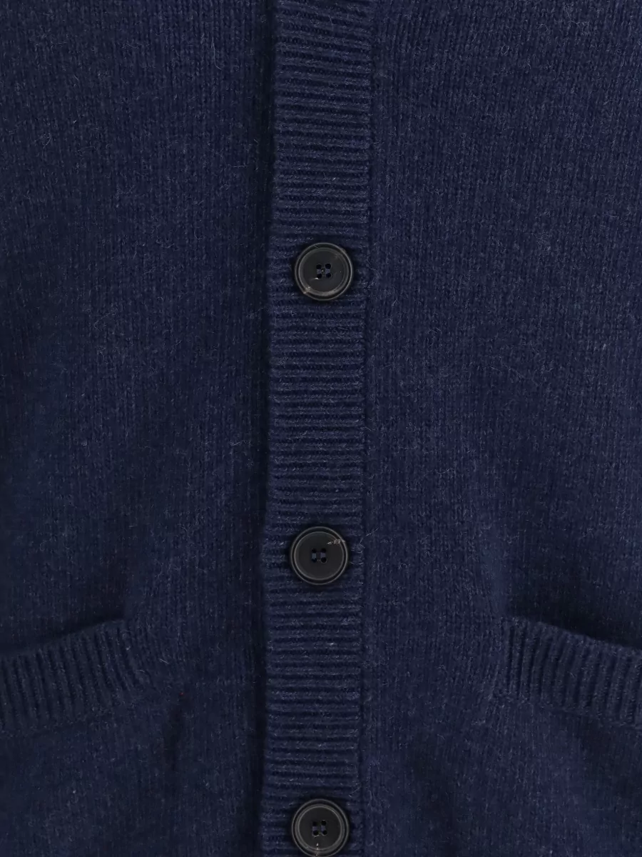 Prada Cashmere V-Neck Ribbed Cardigan