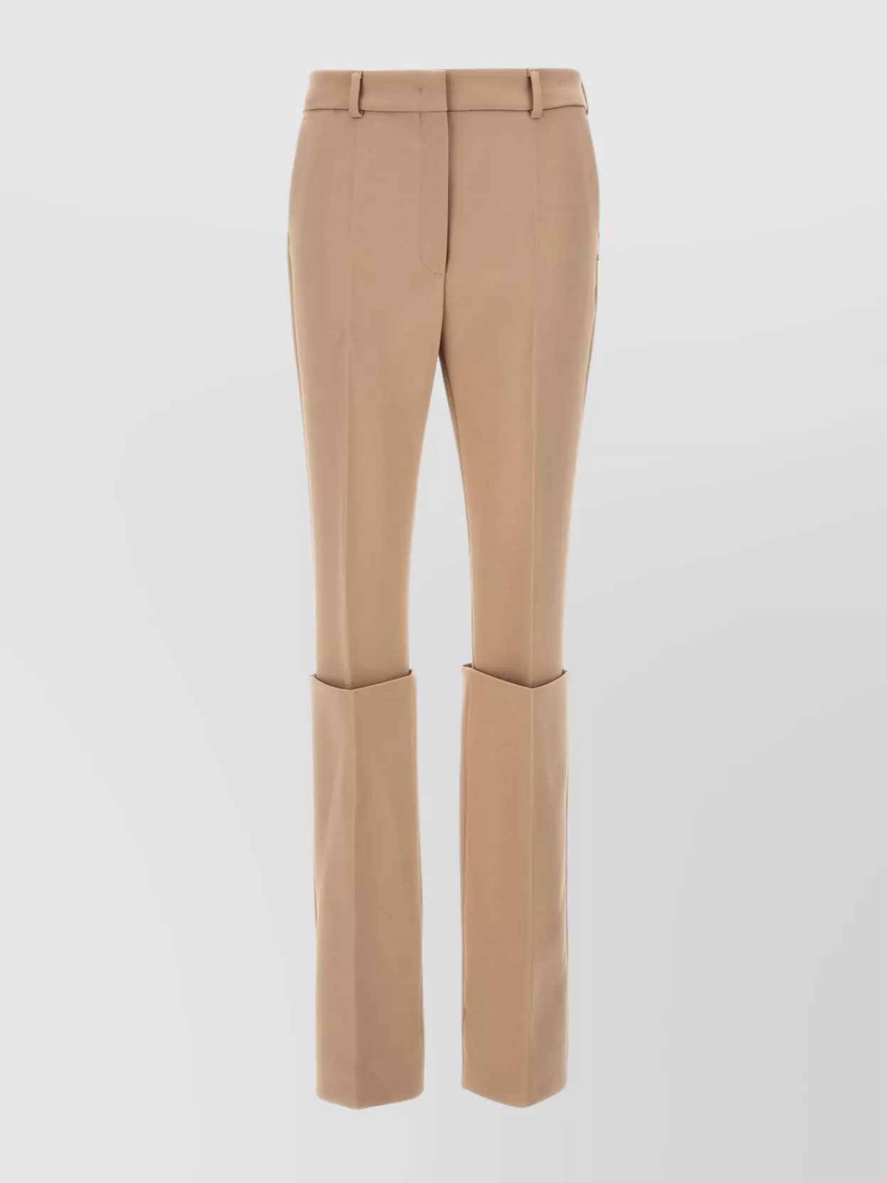 Sportmax Straight Leg Trousers With Pockets And Belt Loops In Gold
