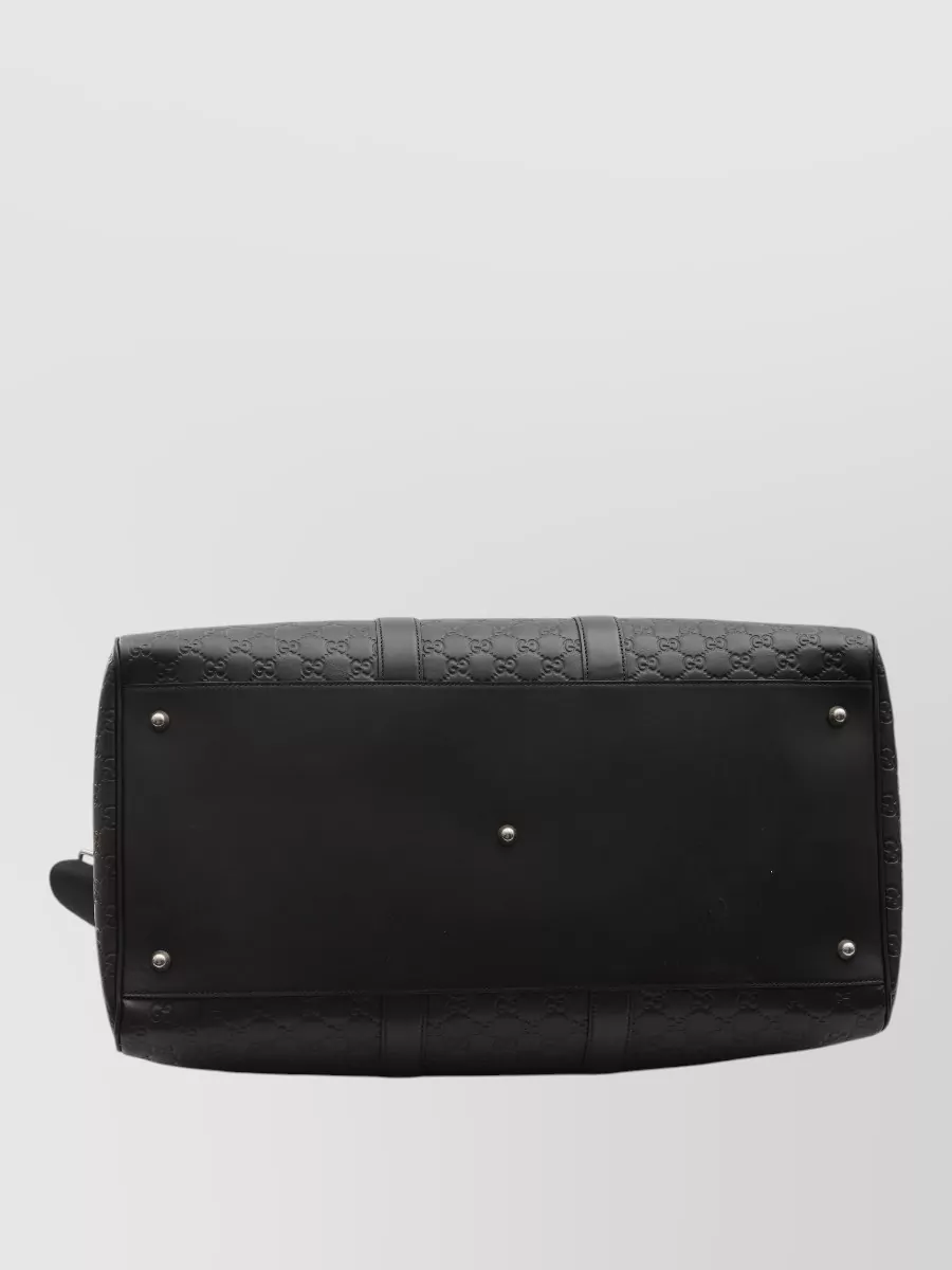 Gucci Gg Enblem Large Leather Duffle Bag