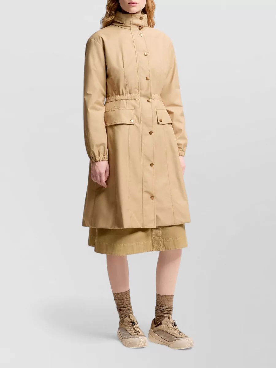 Moncler Long Hooded Parka Technical Twill