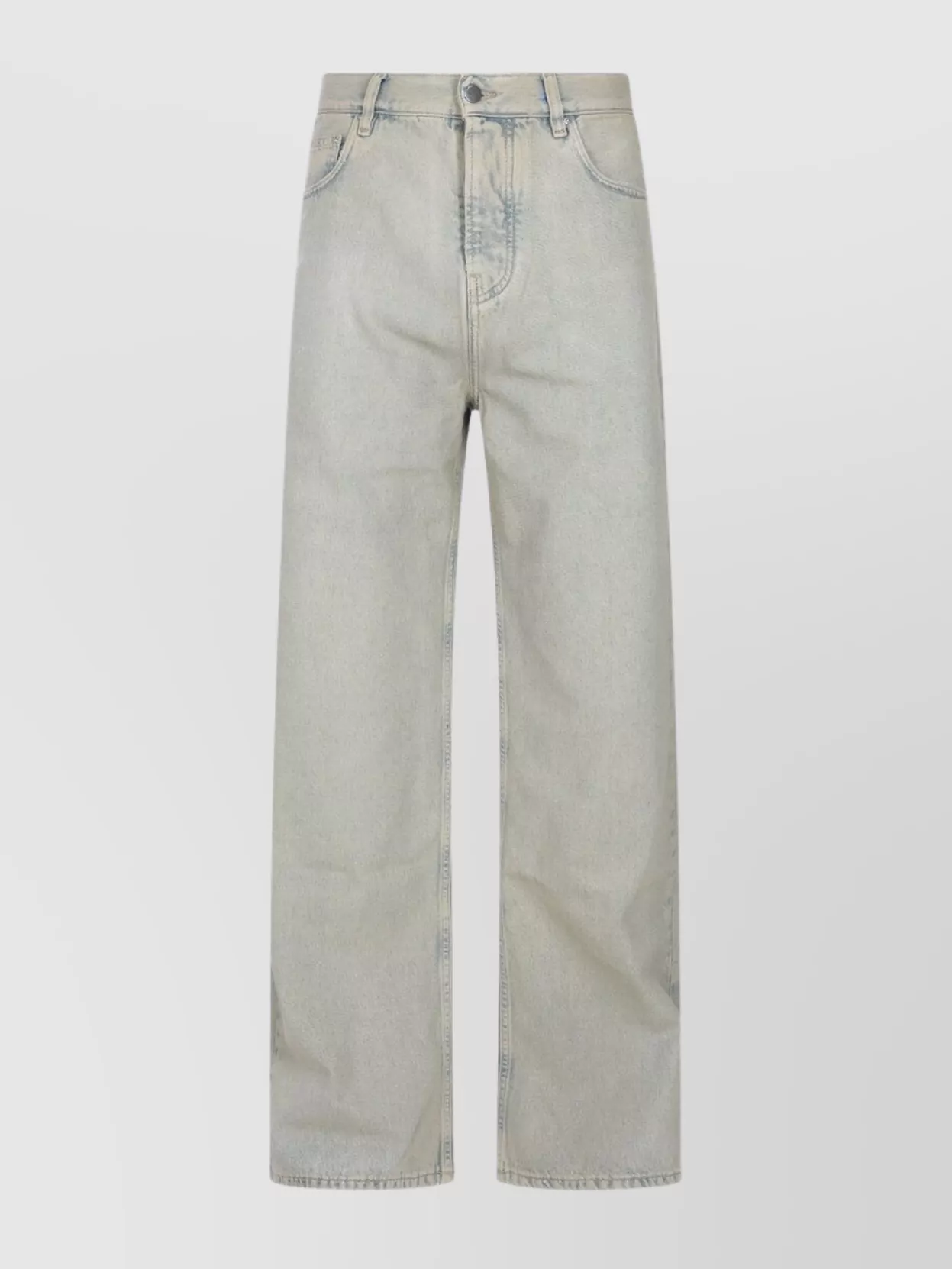 Amiri Straight Trousers With Pockets And Belt Loops In Gray