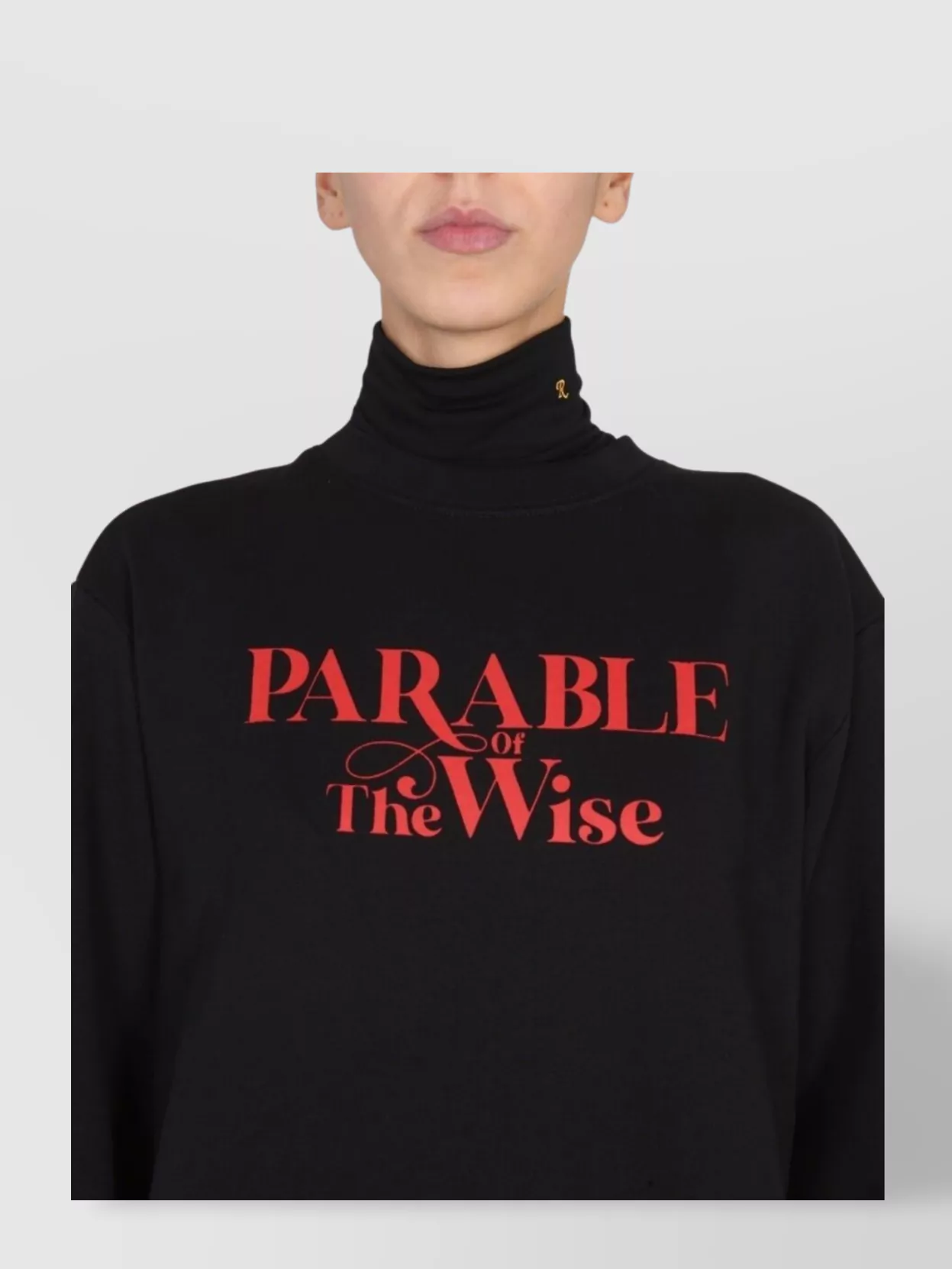 Raf Simons High Neck Graphic Print Knitwear