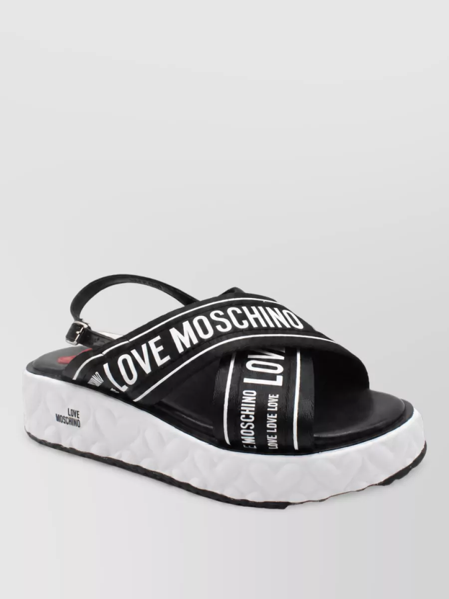 Love Moschino Leather Slides
