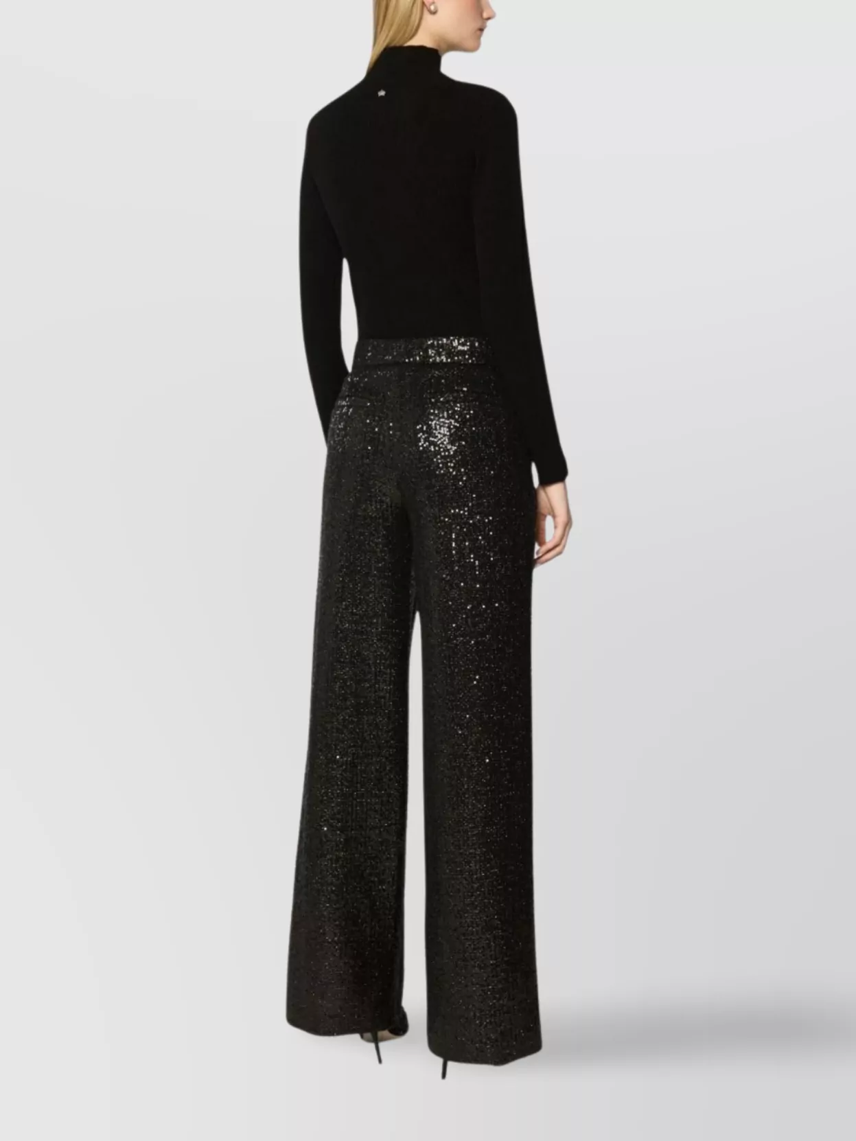 Genny Fitted High Neck Long Sleeve Knit Sweater