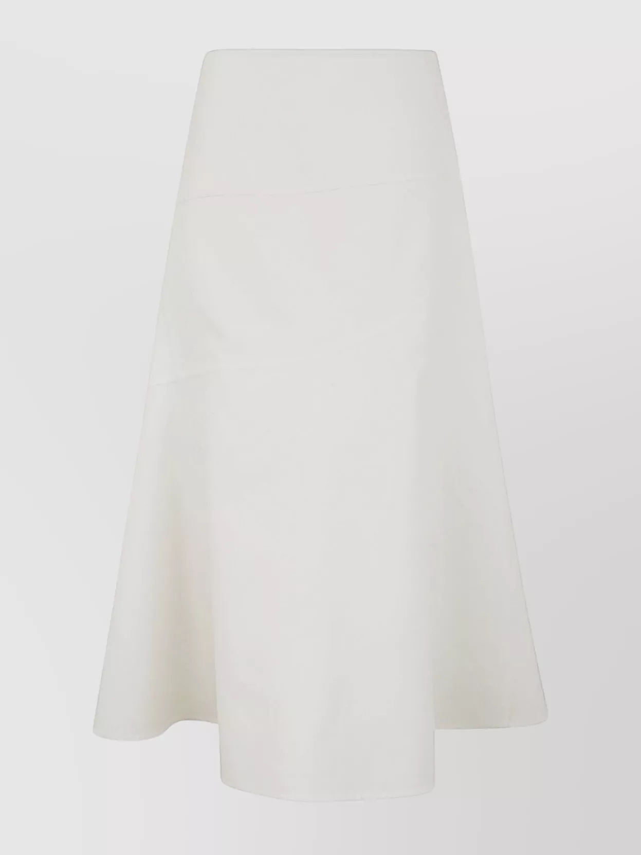 Jil Sander A-Line High Waist Asymmetric Midi Skirt