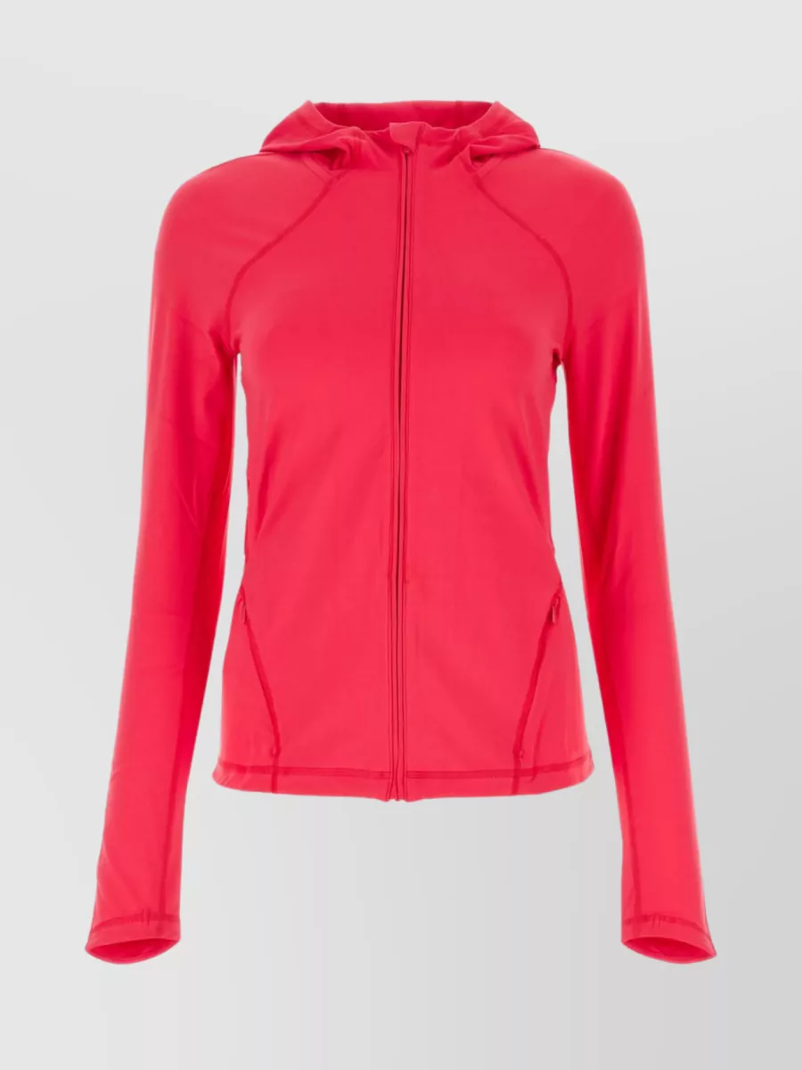 Shop Sweaty Betty Stretch Hooded Sweatshirt With Zip Pockets In Red