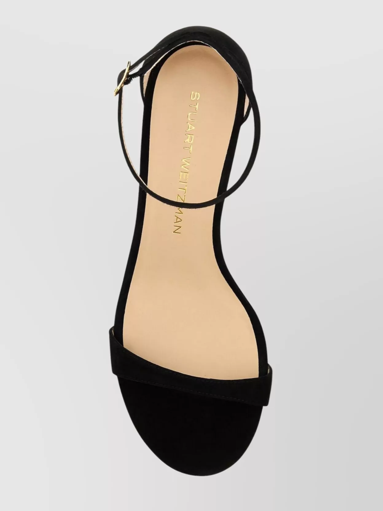 Stuart Weitzman Suede Block Heel Ankle Strap Sandals