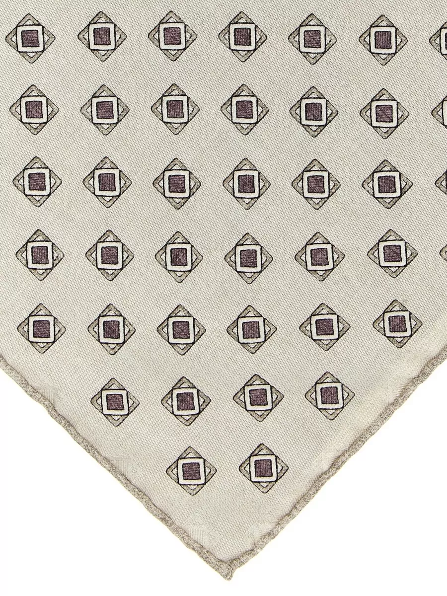 Brunello Cucinelli Silk Geometric-Print Pocket Scarf