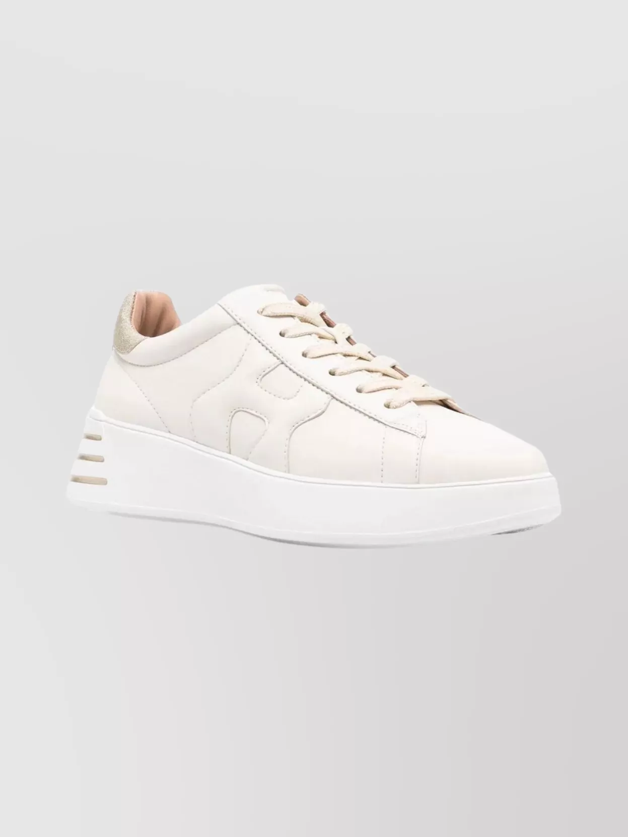 Hogan Sneakers With Flat Sole And Round Toe In White