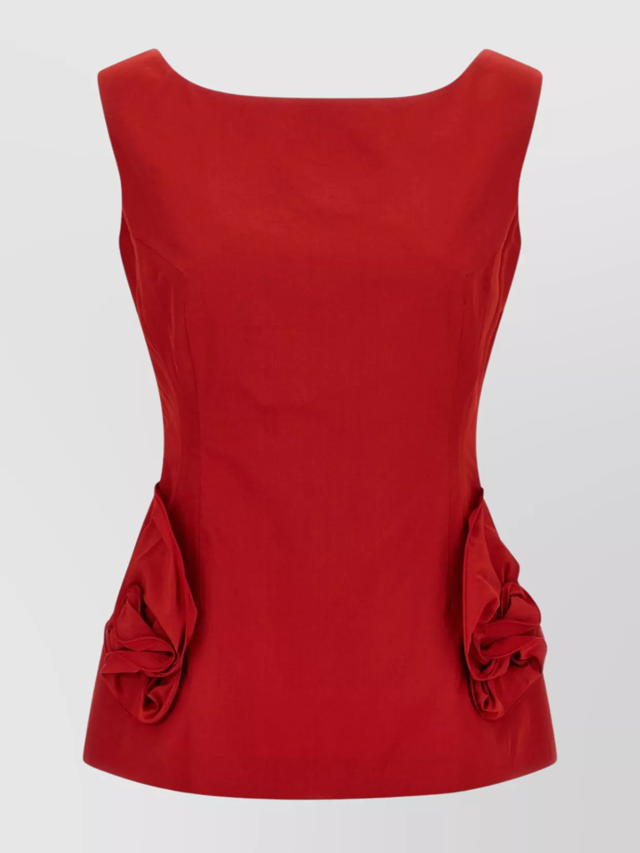 Magda Butrym '05' Sleeveless Boat Neck Top With Floral Embellishments