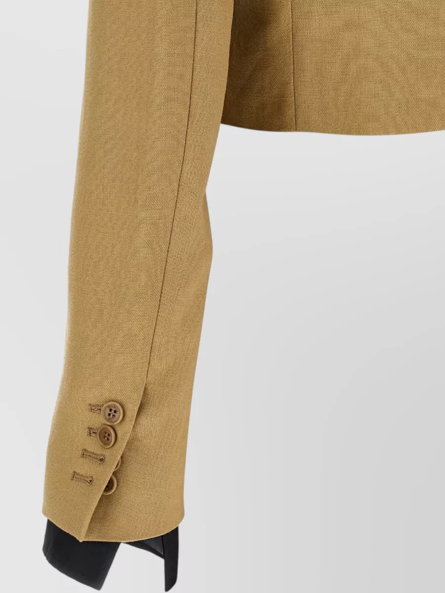 Max Mara Linen Cropped Single-Breasted Blazer