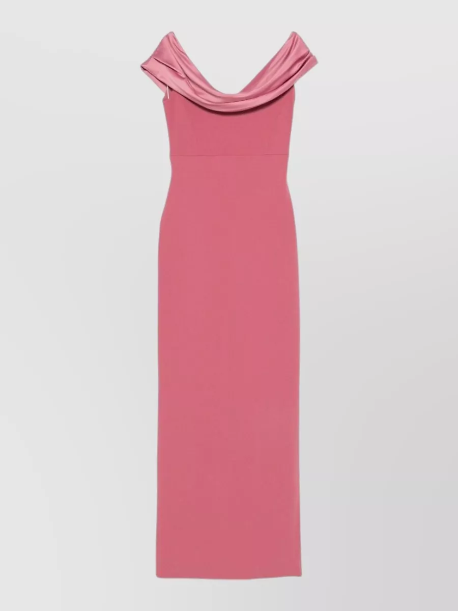Solace London Off-shoulder sleeveless slim-fit maxi dress