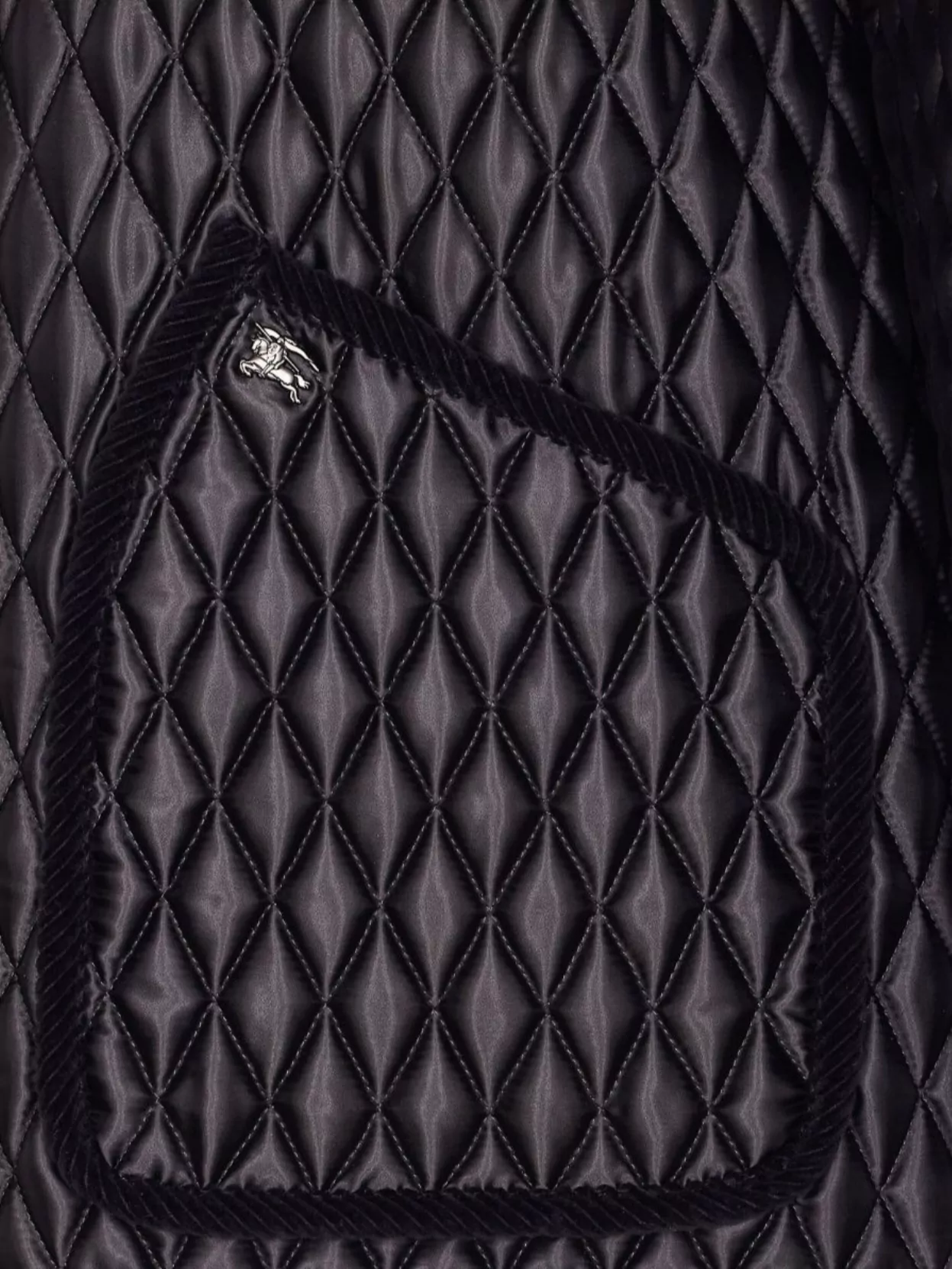 Burberry Quilted Coat With Corduroy Collar And Pockets