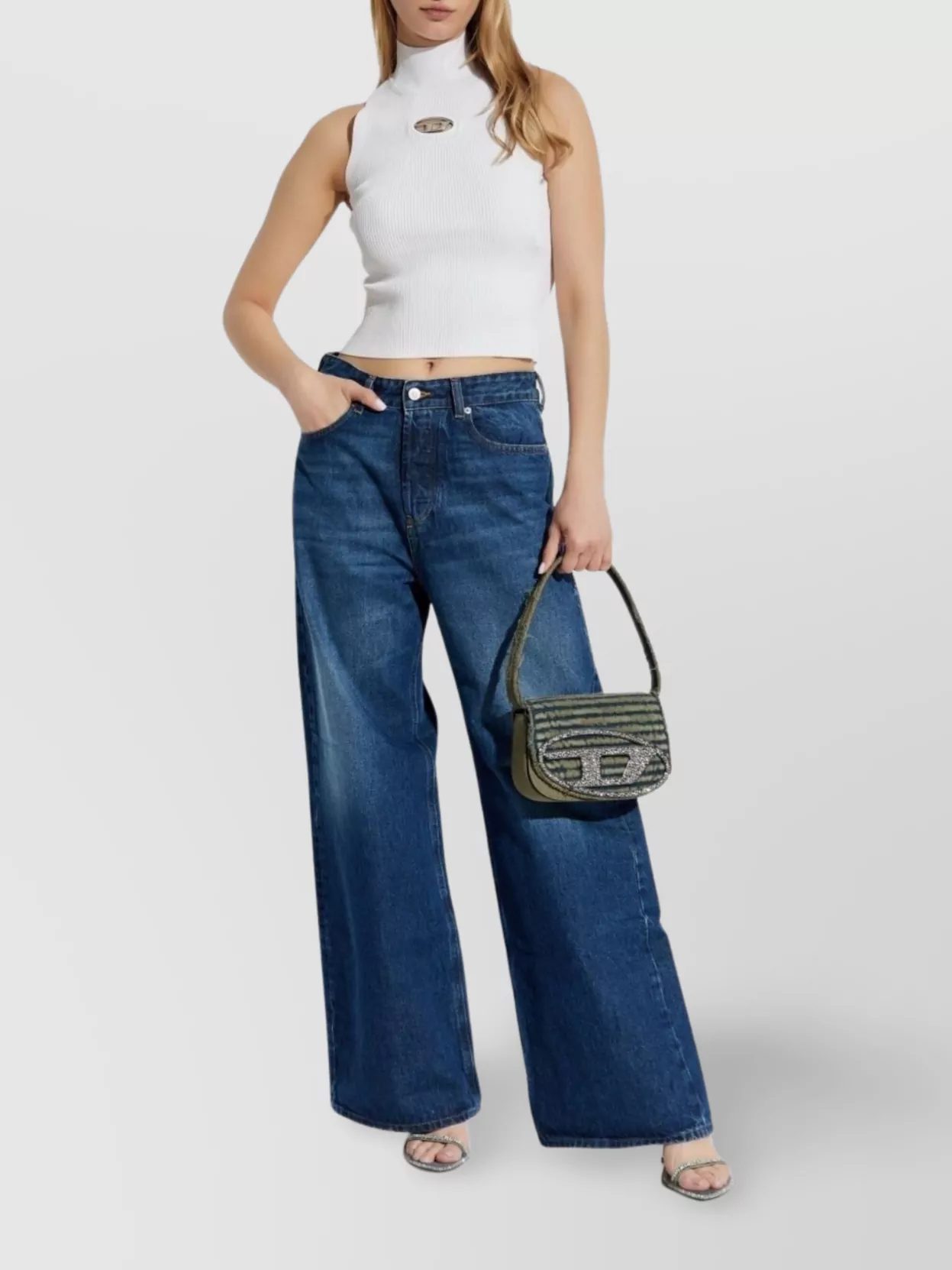 Diesel Straight Wide Leg Trousers
