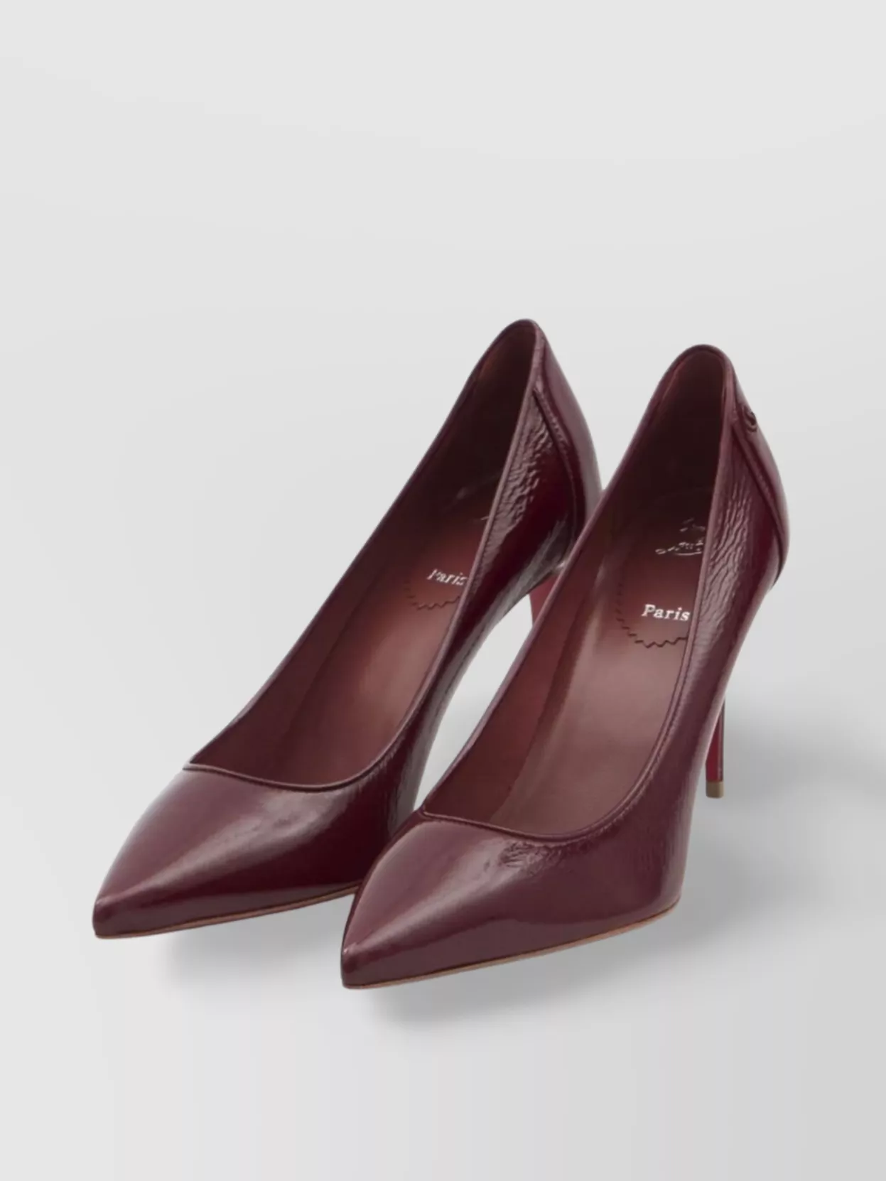 CHRISTIAN LOUBOUTIN GLOSSY POINTED TOE STILETTO HIGH HEEL PUMPS