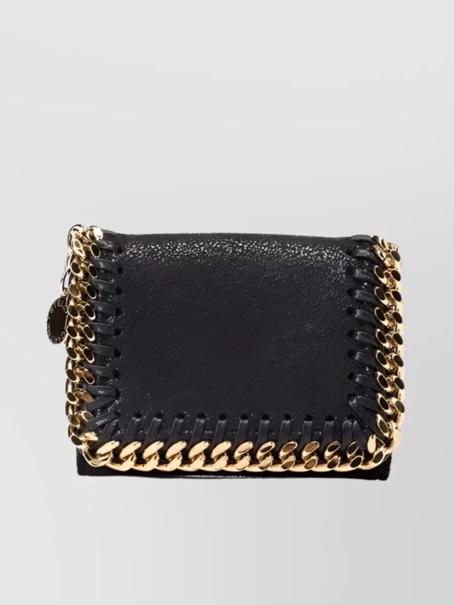 Shop Stella Mccartney Falabella Mini Wallet In Black