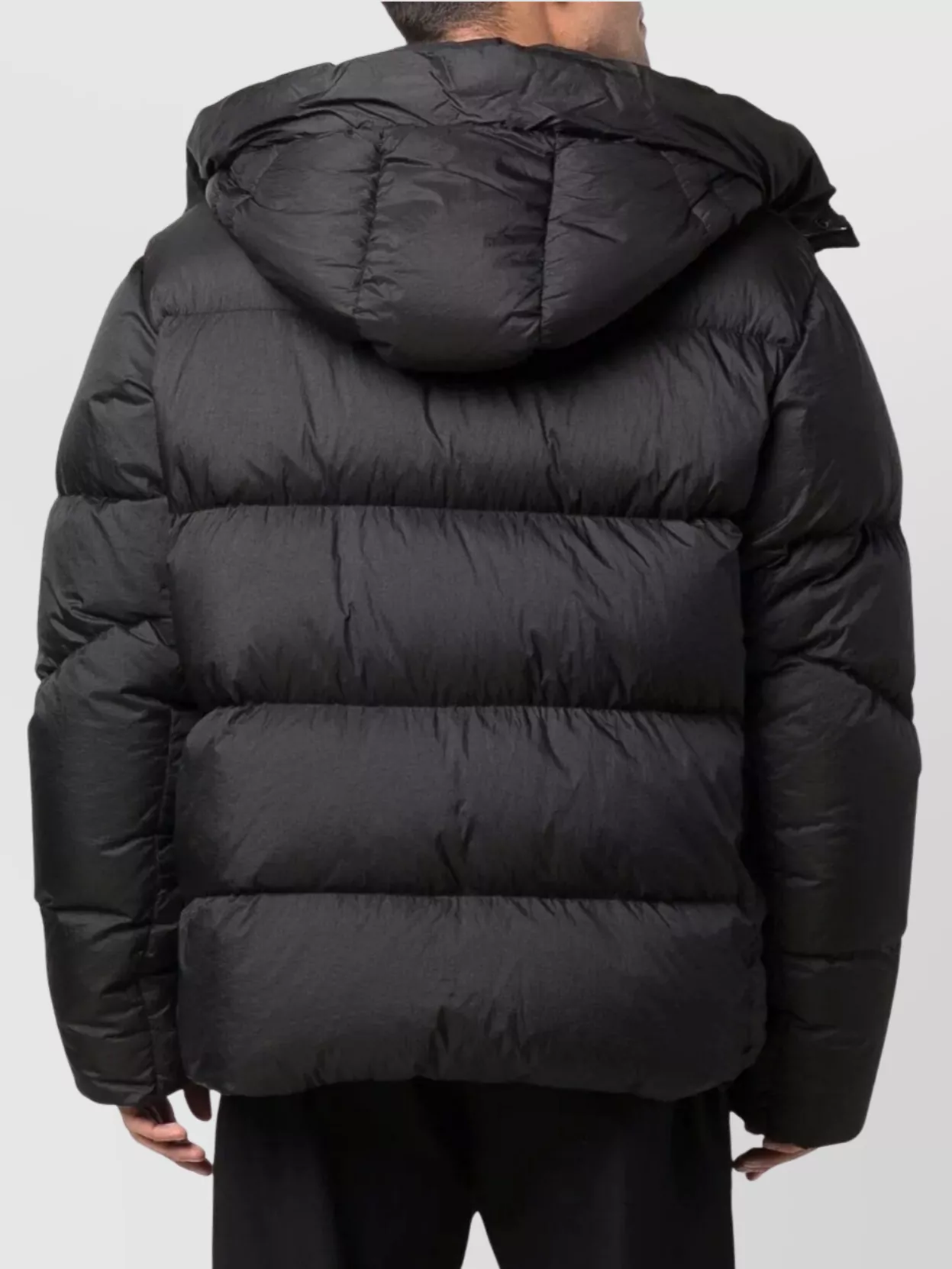 Ten C Hooded Quilted Down Jacket And Pockets
