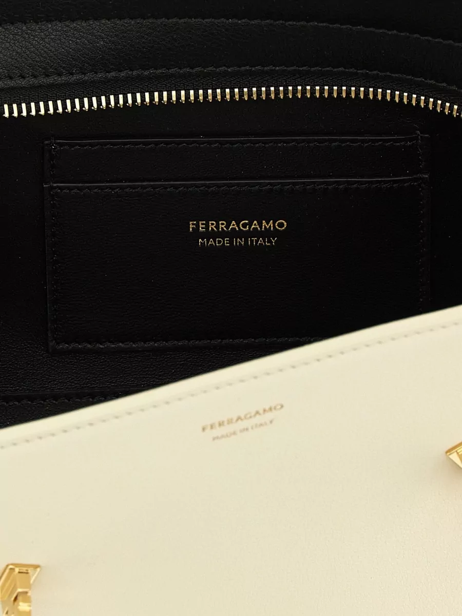 Ferragamo The Hug Bag Leather Clutch Bag