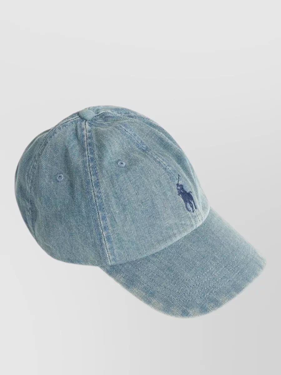 Polo Ralph Lauren Cotton Denim Cap Curved Brim Design