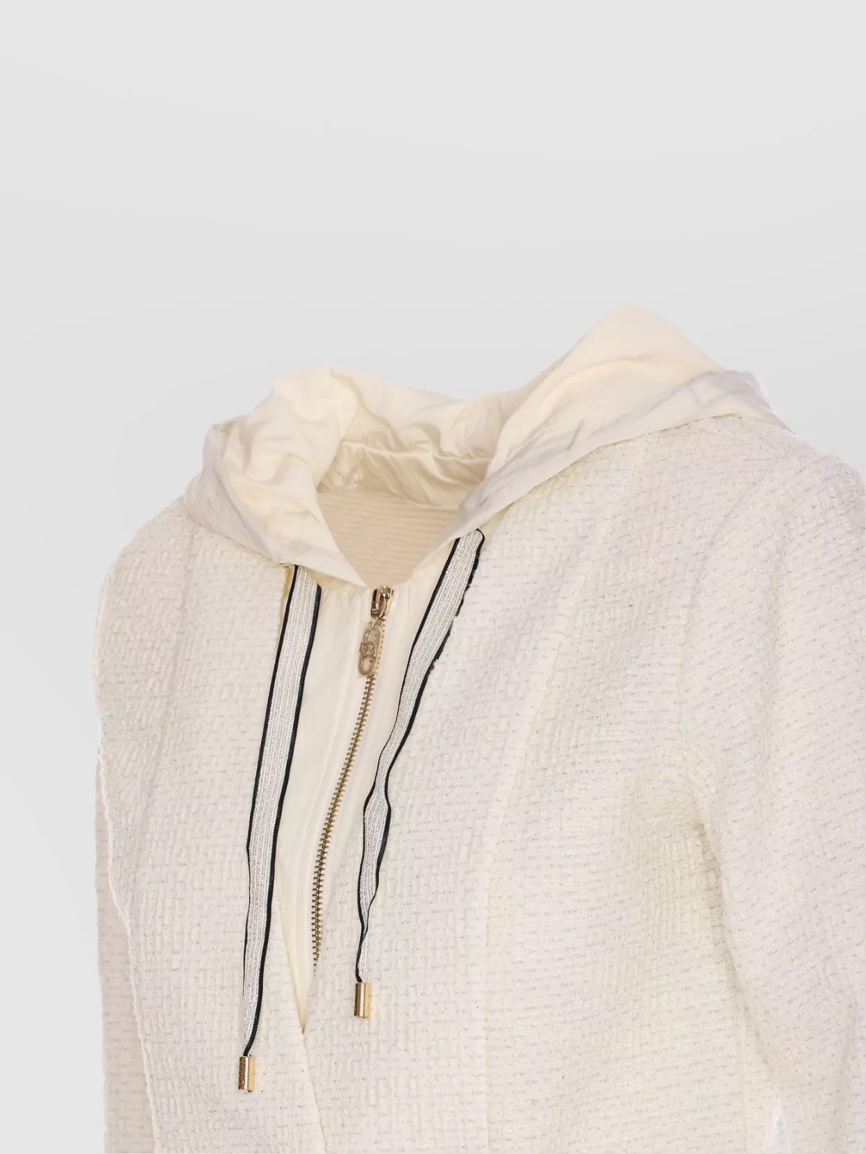 Liu •jo Textured Fabric Hooded Jacket With Front Pockets