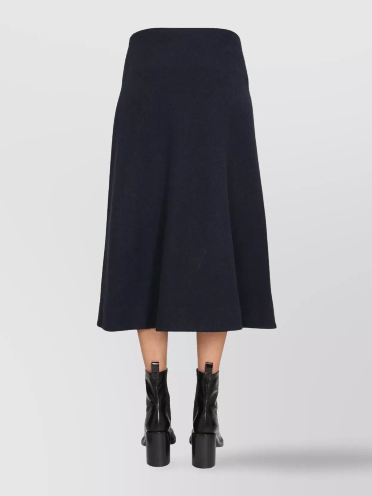 Jil Sander Wool A-Line Midi Skirt