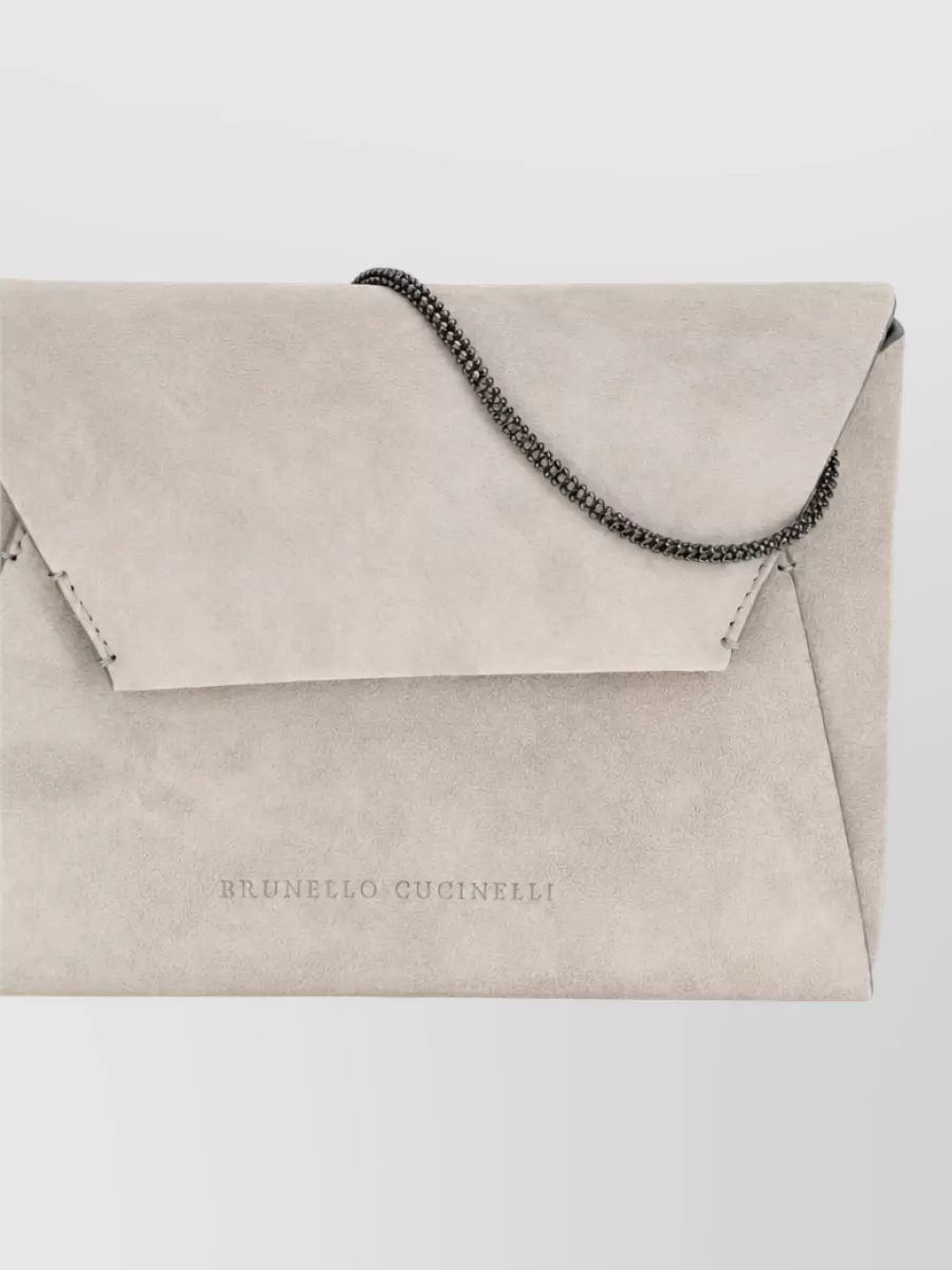 Brunello Cucinelli Calf Leather Clutch Bag