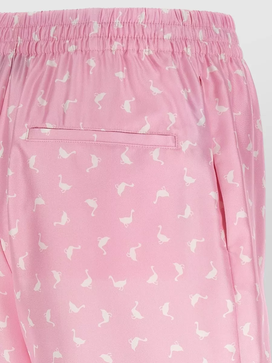 Moschino Silk Printed Knee-Length Shorts