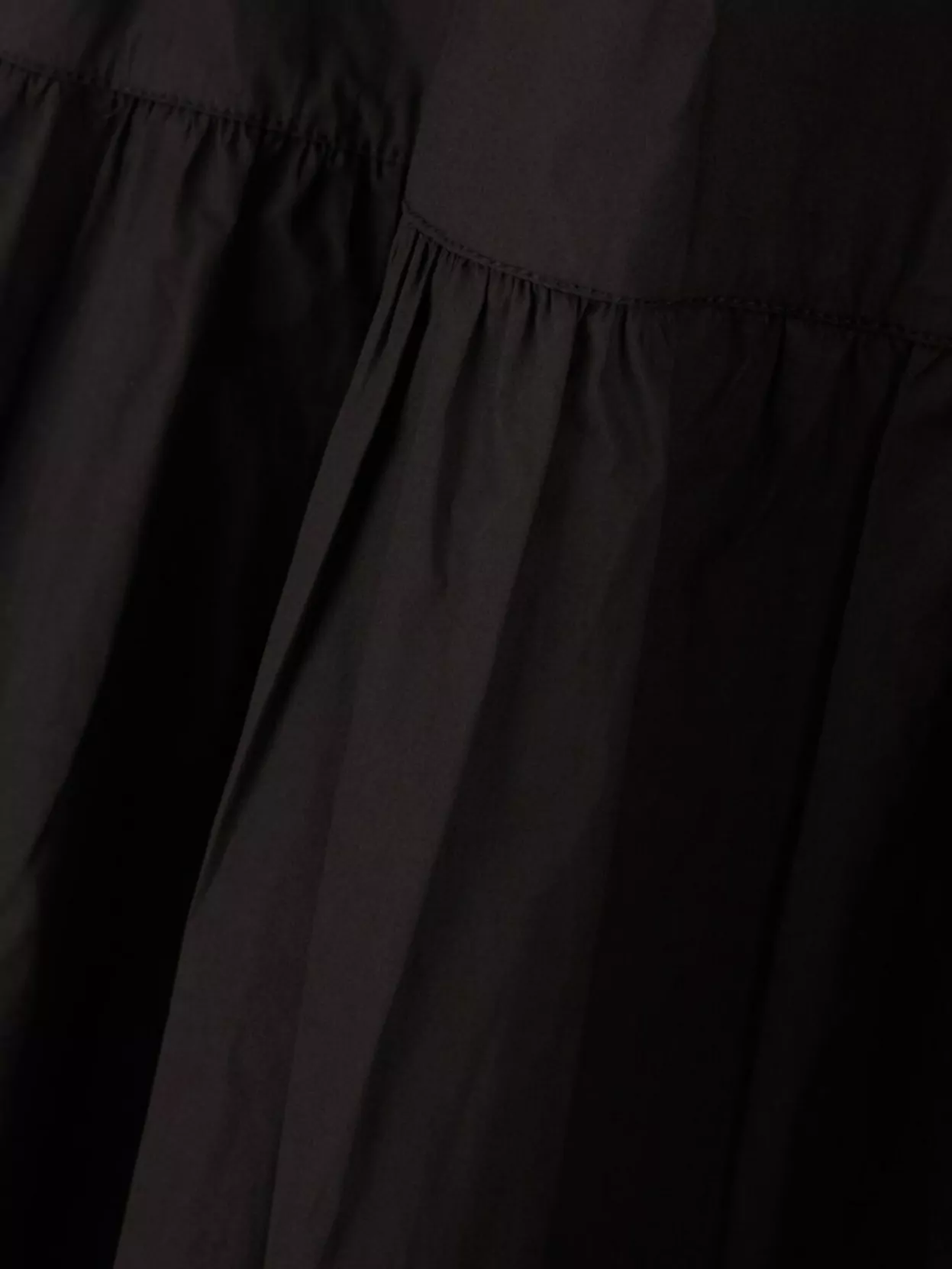 Michael Kors Cotton Stretch Dress Tiered Scoop Neckline