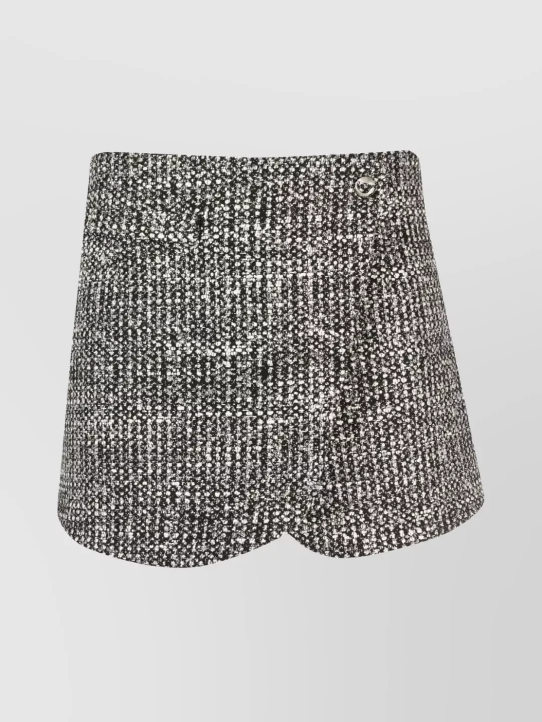 Shop Coperni A-line Skirt With High Waist And Tweed Texture In Brown