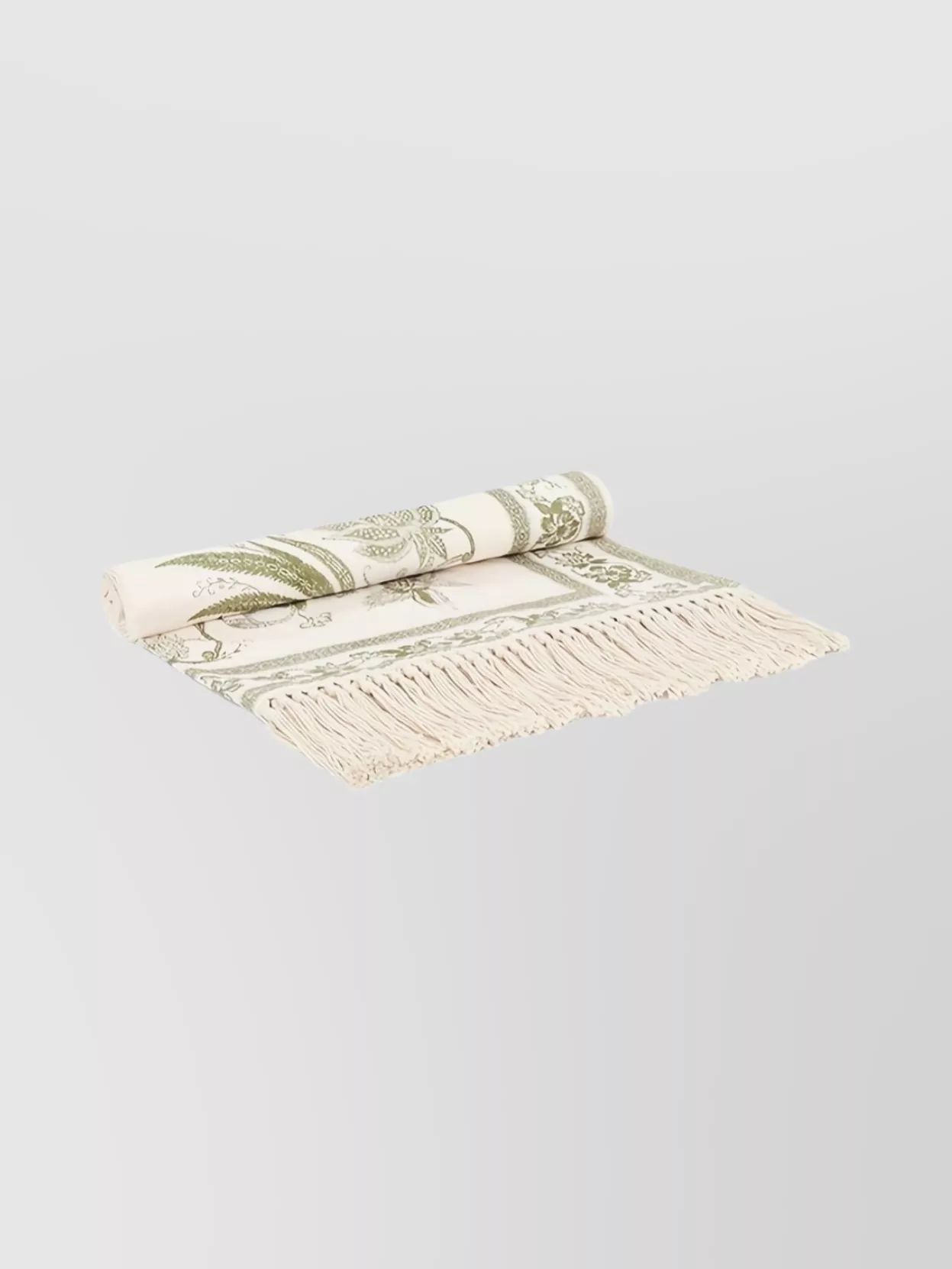 Zimmermann Peacock Floral Print Beach Towel In White
